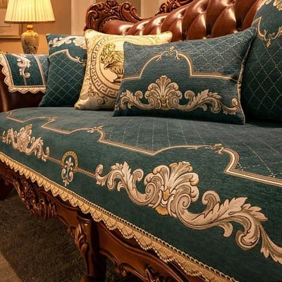 Europese Bankkussen Luxe Chenille Bank Beschermhoes Woonkamer Decoratie Vier Seizoenen Universele Bankhoezen Slipcover 1pc armrest 50x60 cm