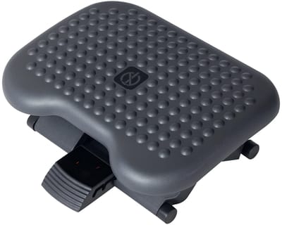 Solayne Voetenbankje - Voetensteun - Voetensteun bureau - Verstelbaar - Ergonomisch - Anti slip - 3 hoogtes - Zwart - 46x35x17 cm