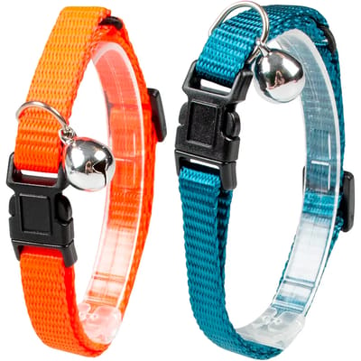 Duvoplus - Halsband Voor Dieren - Kat - Kattenhalsband Uni 3 Nylon 20-30cm / 10mm Gemengde Kleuren - 1st