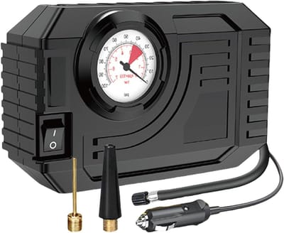 Banden Compressor - Luchtpomp - Banden Opblazen - Overbelastingsbeveiliging - 12V - Zwart