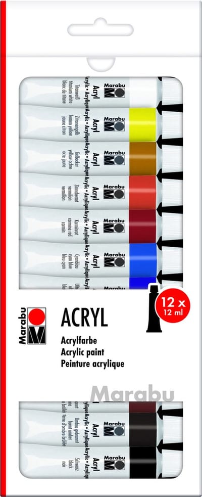 Acrylverf set 12x12ml tubes