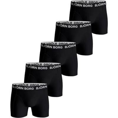Björn Borg boxershorts Essential (5-pack) - heren boxers normale lengte - zwart