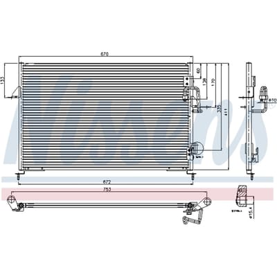Condensator, airconditioning NISSENS 94808