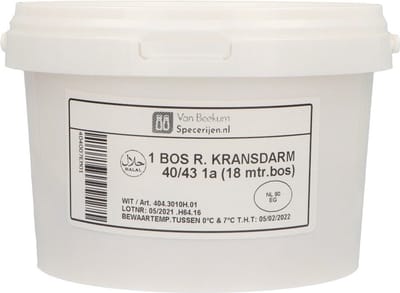 Van Beekum Specerijen - Halal Runderdarm 40/43 (Bos 18 Meter) - 1 Stuk