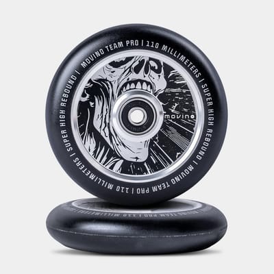 2 Stuks Stevige 110mm Scooter Wielen met Aluminium Kern en PU - Geschikt tot 100kg