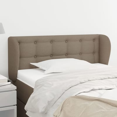 vidaXL - Hoofdbord - met - randen - 93x23x78/88 - cm - stof - taupe