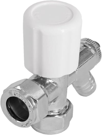 Thermostatische Radiatorkranen Chroom met Afvoerstop