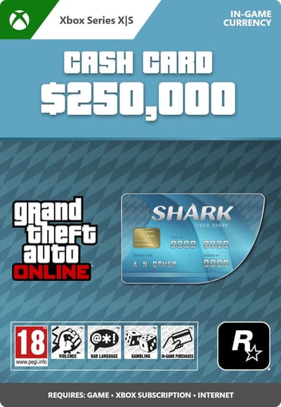 GTA Online: Tiger Shark Cash Card $ 250.000 - Xbox Series X|S Download
