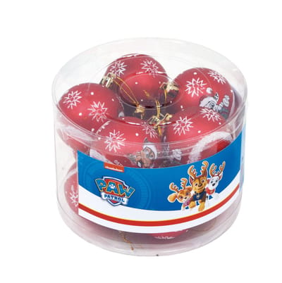 Kerstbal The Paw Patrol Friendship Rood 10 Stuks Plastic (Ø 6 cm)