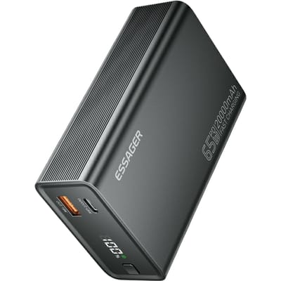 Essager 20.000mAh 65W PD Powerbank Zwart 20.000 mAh