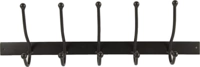 Kapstok - 10 Haaks - Metaal - Zwart - 61cm - Industrieel