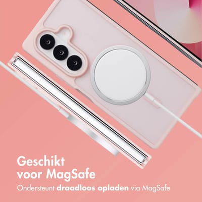 imoshion Hoesje - Geschikt voor Samsung Galaxy Z Fold 7 - Color Guard Backcover met Magnetische Ring - Lichtroze