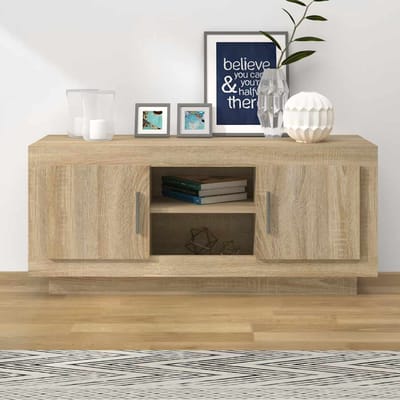 vidaXL - Tv-meubel - 102x35x45 - cm - bewerkt - hout - sonoma - eikenkleurig
