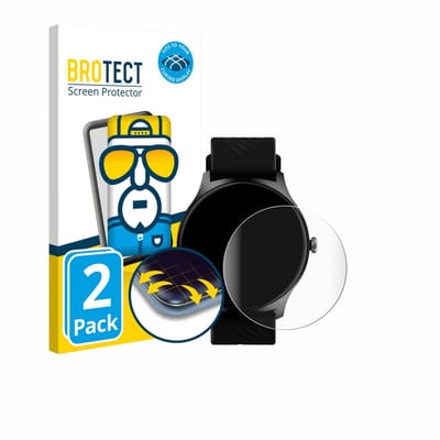 BROTECT - Screenprotector voor Denver SWC-387 1.43" - Folie Beschermfolie transparant volledig dekking - 2 Stuks