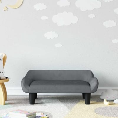 Kinderbank - Meisjesbank Jongensbank - Ontspannen Zitten - Geen Scherpe Ronden - 70 x 40 x 24 cm - Donkergrijs