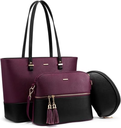 Stijlvolle Dames Shopper Handtas Set - Ruime Schoudertas voor Dagelijks Gebruik en Werk