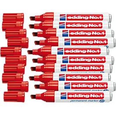 edding No.1 permanent markermarker, 10 stuks, rood
