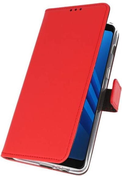 Bestcases Pasjeshouder Telefoonhoesje Samsung Galaxy A8 Plus (2018) - Rood
