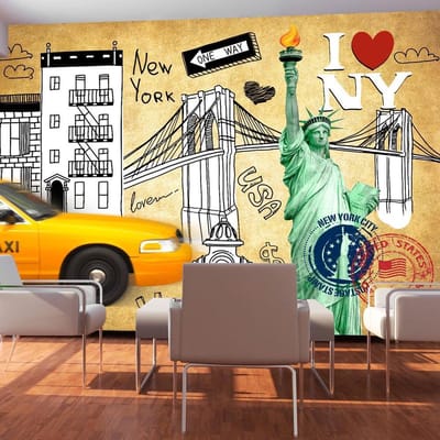 Fotobehang – Behangpapier - Fotobehang - One way - New York 350x245 - Artgeist