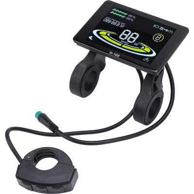 Elektrische Scooter LCD Display Snelheidsmeter Scherm 5 Pin Instrumentenpaneel met Waterdichte Aansluiting voor black