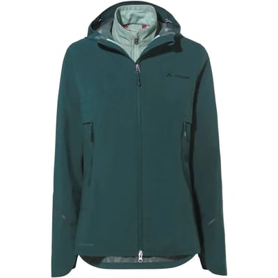 VAUDE Women's Yaras 3in1 Jacket, 3in1 Jas, Regenjas, fietskleding, met kap, Hardshell Jas, Regenjas, waterdicht, Dames, Fietsjack