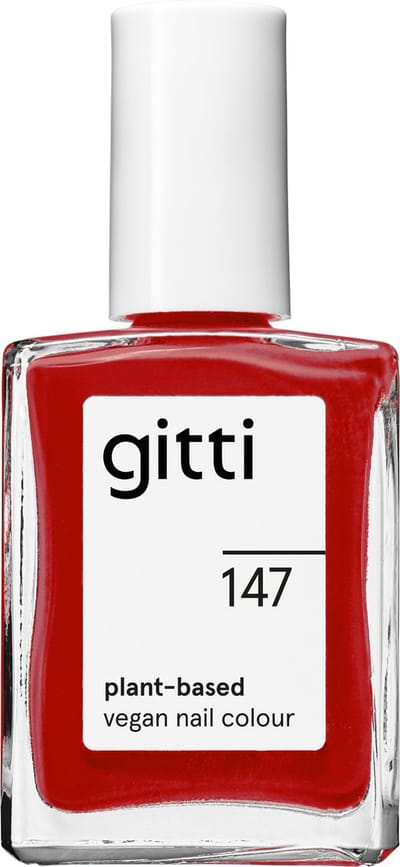 Gitti No. 147 - Real Red - nagellak - minimaal 82% natuurlijk - 23 vrij - manicure - blijft 7 dagen zitten