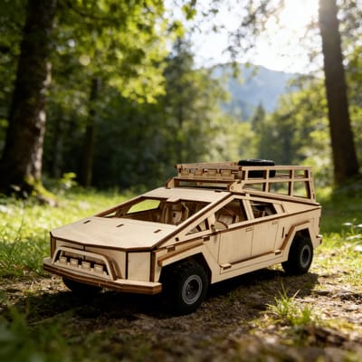 1 Houten 3D Puzzel Reisbus ZELF MAKEN Houten Assemblage Miniatuur Fantasierijke Vakantie Decoratie Cadeau Perfect Ideaal voor Gezamenlijke Assemblage wit