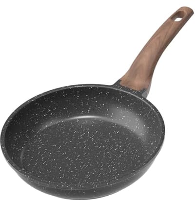 20 cm Koekenpan met Granieten Antiaanbaklaag - Ideaal voor Eieren, Pannenkoeken en Spek, Geschikt voor Inductie, Gemakkelijk te Reinigen