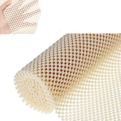 Lademat-Waterdichte en antislip kastmatten-Antislipmat -koelkastmatten- Beschermer Keuken & Meubels-Ladebeschermer - Keukenlade Beschermer-Niet-Klevende-geschikt voor keukens, planken en kasten-Op Maat Knipbaar-30x200cm-PVC-blanc cassé