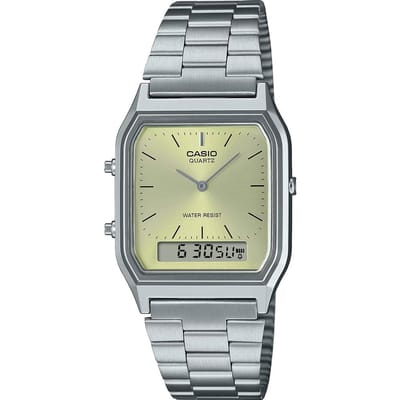 Casio Casio Collection Vintage AQ-230A-9AMQYES Horloge - Staal - Zilverkleurig - Ø 31.5 mm