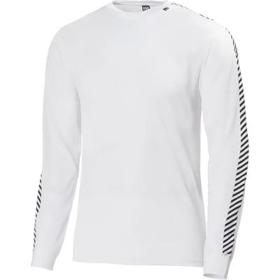 Helly Hansen Dry Stripe Crew Lange Mouwen Basislaag Wit M Man