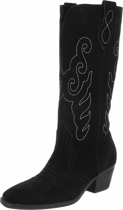 ZoeZo Design - echt leer - cowboylaarzen - nieuwe collectie - herfst/winter - half hoge laarzen - suede laarzen - westernlaarzen - maat 36 - met rits - gevoerd - hakhoogte 4,5 cm - met stiksel
