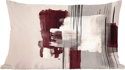 Sierkussens - Kussentjes Woonkamer - 60x40 cm - Penseelstreken - Abstract - Lijnen - Rood