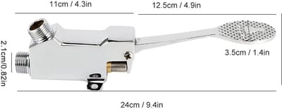 Dailygoods- Pedaalklep Messing - Voetpedaal Waterklep - Hygiënisch en Veilig - Eenvoudig te Installeren - Corrosiebestendig - Geschikt voor Keuken en Laboratorium - Voetventiel