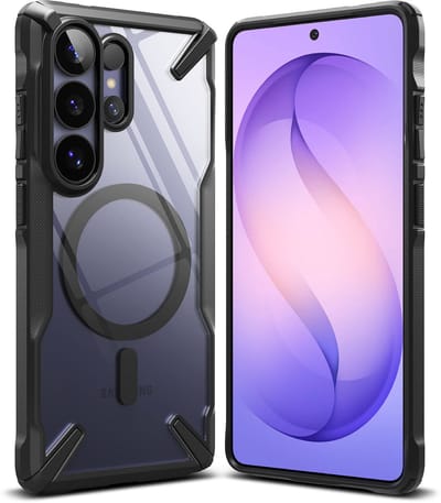 Ringke Hoesje Geschikt voor Samsung Galaxy S26 Ultra | Fusion X Magnetic | Compatibel met MagSafe / Qi2 | Back Cover met Magneet | Militaire Standaard | Zwart