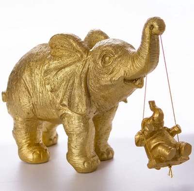 Olifant Moeder En Zoon Decoraties Stand beeld Desktop Woonkamer Kast Huis Decoratie Hars Ambacht Sculptuur Dieren Beeldje