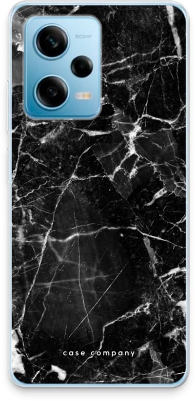 Case Company® - Hoesje geschikt voor Xiaomi Redmi Note 12 Pro 5G hoesje - Zwart Marmer - Soft Cover Telefoonhoesje - Bescherming aan alle Kanten en Schermrand