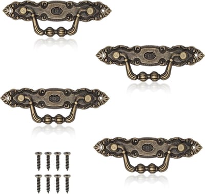 Vintage Meubelgrepen in Zinklegering - Antieke Kastgrepen voor Laden en Deuren - Retro Decoratieve Handgrepen voor Meubels