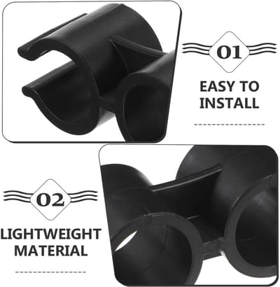 Dailygoods- Buisklemmen Set van 4 - Dubbele Klemmen - PVC Kunststof - Bevestigingsaccessoires - Robuust en Duurzaam - Stabiele Verbinding - Buisconnector