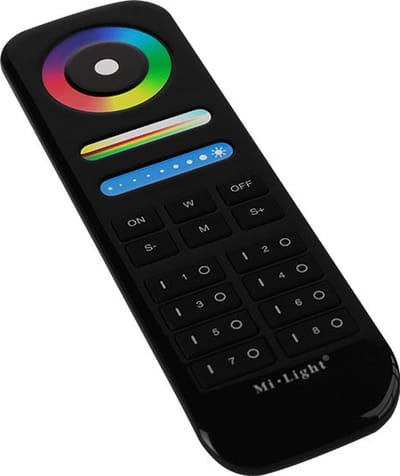 Mi-Light Mi-Boxer - (FUT089) - 8-Zone RGB+CCT Afstandsbediening - (Batterijen niet inbegrepen) - Zwart