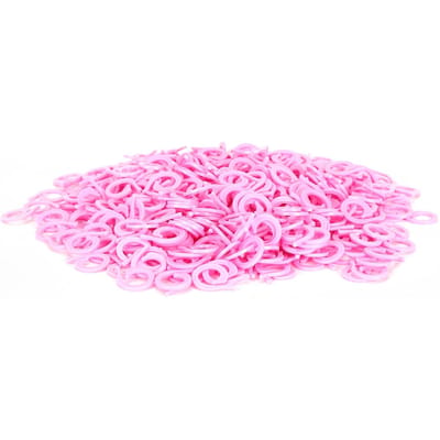 500 Pièces Marqueurs de Tricot en Plastique Rose Anneaux Marqueurs Ouverts Crochet Verrouillage Accessoires de Couture S pink