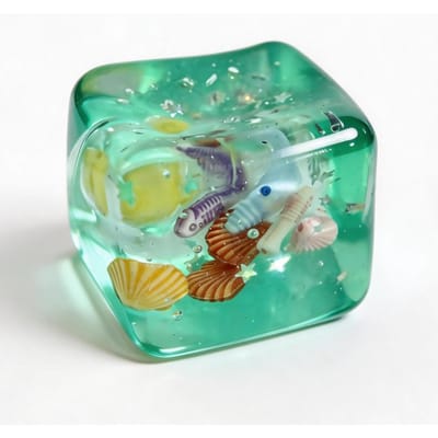 Oceaan Water Kubus Squishy Speelgoed Langzaam Rijzend Oceaan Kubus Knijp Fidget Speelgoed voor Kinderen Volwassenen Angstverlichting Feestartikelen Verjaardagscadeau blue
