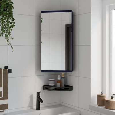 vidaXL - Badkamerkast - met - spiegel - 30x24x60 - cm - grijs