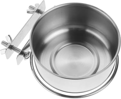 Toyvian Rvs Hoge Hondenvoerbak met Houder Wandmontage Anti-overloop Design Geschikt voor Honden Katten Eenvoudig Schoon Te Maken Ruimtebesparend Vaatwasmachinebestendig