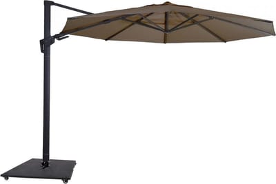 Zweefparasol VirgoFlex Taupe Ø350 cm - incl. Zware Parasolvoet