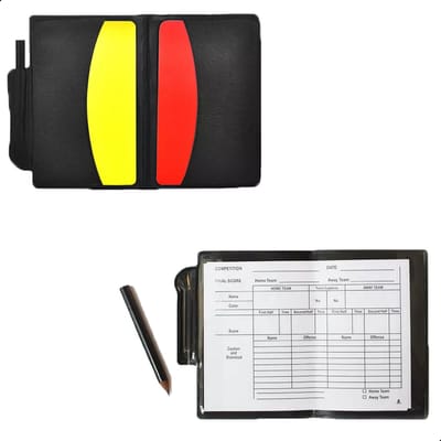 K&R Ventures® Scheidsrechterskaarten met Registratieboekje & Potlood – Rode & Gele Kaart – Complete Scheidsrechtersset – Voetbal Accessoire – Leuk Sinterklaas Schoencadeautje