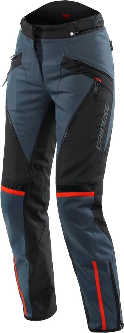 Dainese Tempest 3 D-Dry Dames Broek Ebony Zwart Lava Rood - Broek