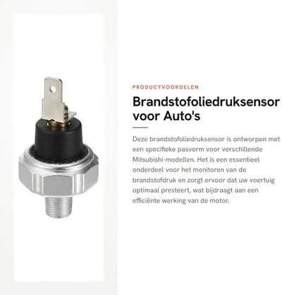 Dailygoods- Brandstofoliedruksensor Metaal - Voertuigspecifieke Pasvorm - Compatibel met Mitsubishi - No.1258A002 - Geschikt voor meerdere modellen - Betrouwbare werking - Oliedruksensor