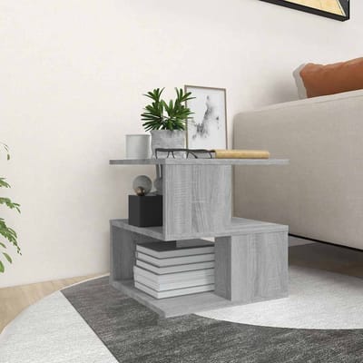vidaXL - Bijzettafel - 40x40x40 - cm - bewerkt - hout - grijs - sonoma - eikenkleurig