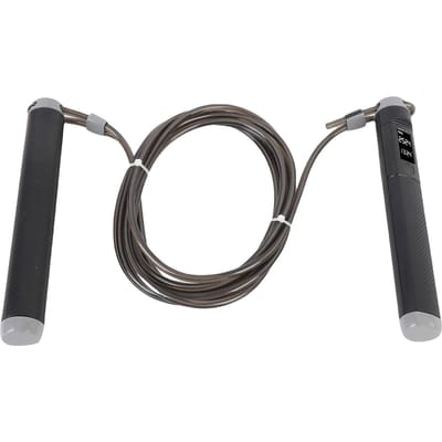 Springtouw voor Fitness Springtouw met Teller 1 Min Timer Instelling Antislip Handvatten Verstelbaar gray